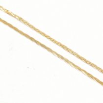 HALLMARKED 9CT GOLD FLAT LINK CHAIN NECKLACE