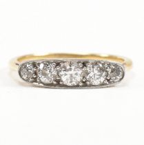 1920S 18CT GOLD & DIAMOND FIVE STONE RING