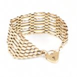 HALLMARKED 9CT GOLD EIGHT BAR CHAIN LINK BRACELET