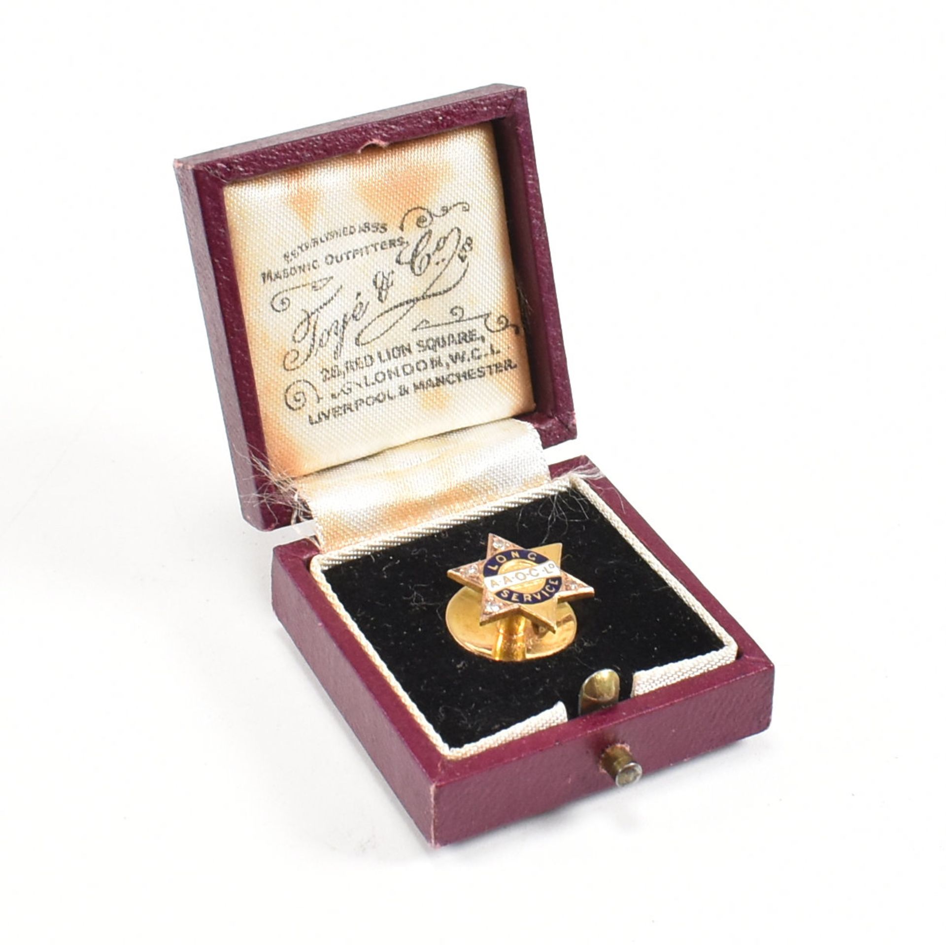 HALLMARKED 18CT GOLD & DIAMOND LAPEL PIN CIRCA 1904