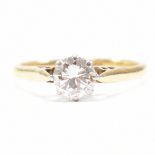 HALLMARKED 18CT GOLD & DIAMOND SOLITAIRE RING