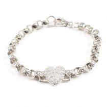 CONTEMPORARY 925 SILVER BRACELET WITH HEART