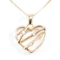 9CT GOLD HEART PENDANT NECKLACE