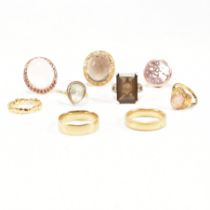 COLLECTION OF 925 SILVER & GEM SET RINGS