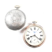 JOSEF MULLER MUNCHEN SILVER POCKET WATCH & ANOTHER