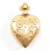 19TH CENTURY GOLD HEART PENDANT