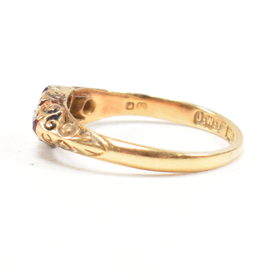 HALLMARKED 18CT GOLD 19TH CENTURY VICTORIAN GEM SET RING - Image 3 of 8