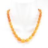 VINTAGE BUTTERSCOTCH AMBER BEAD NECKLACE