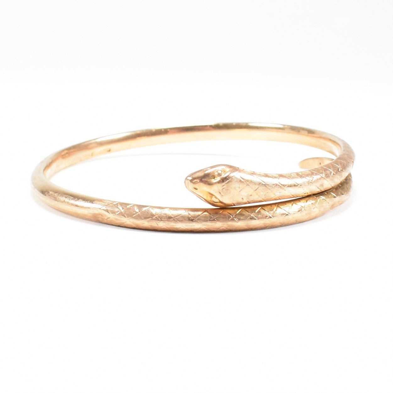 HALLMARKED 9CT GOLD SNAKE BANGLE - Image 3 of 10