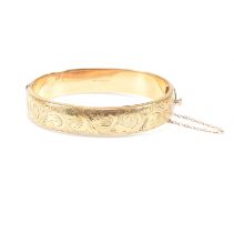 HALLMARKED 9CT GOLD HINGED BANGLE