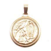 HALLMARKED 9CT GOLD ST CHRISTOPHER NECKLACE PENDANT