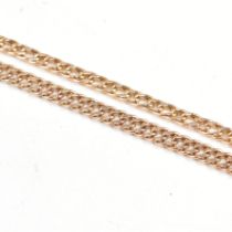 ITALIAN 9CT GOLD DOUBLE CURB GOURMETTE LINK NECKLACE CHAIN