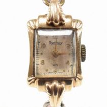 ART DECO ROTARY 9CT GOLD DRESS WRISTWATCH