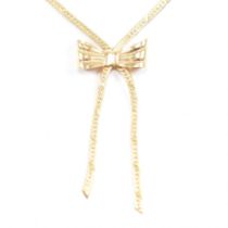 HALLMARKED 9CT GOLD RIBBON PENDANT NECKLACE