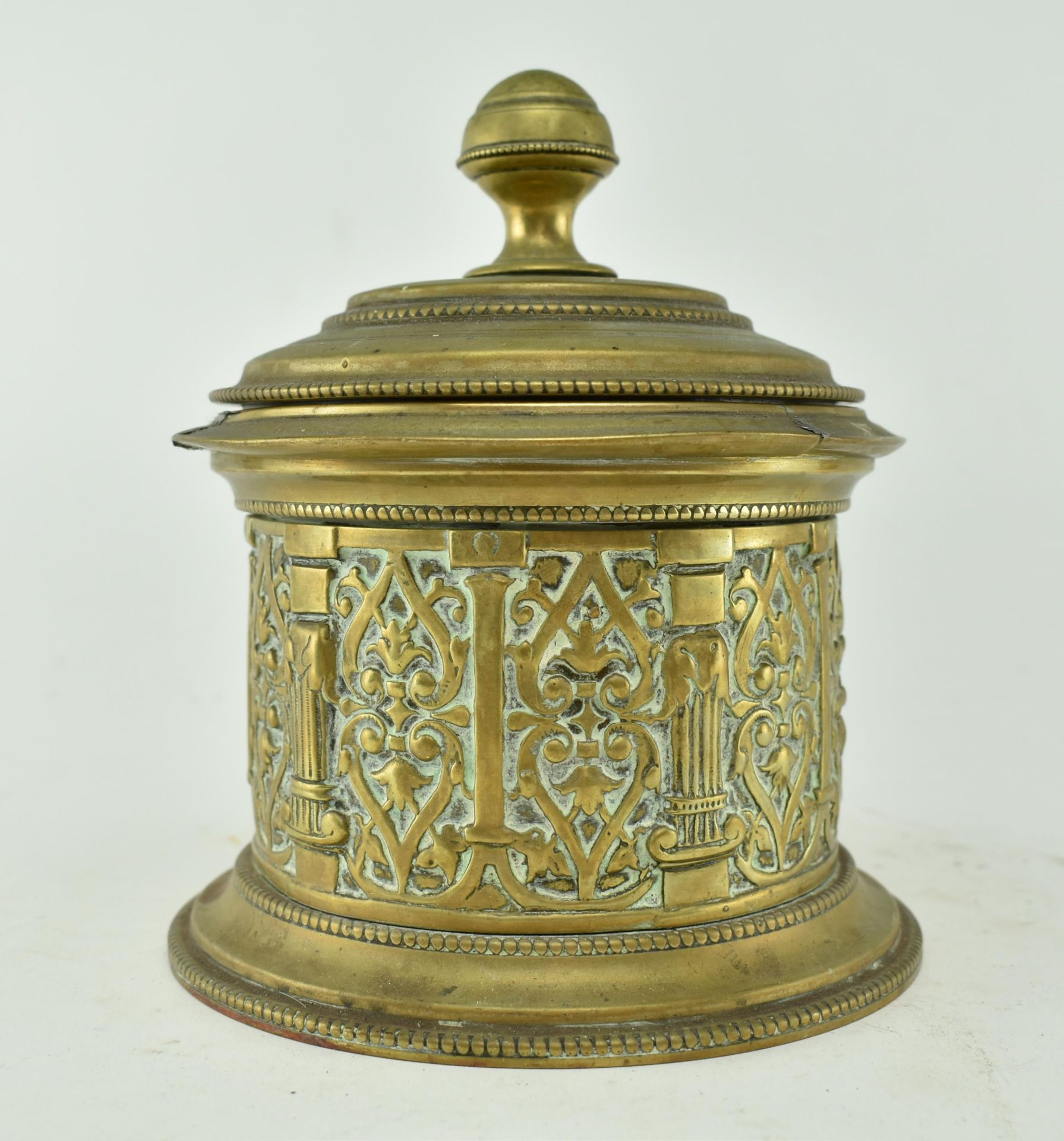 EARLY 20TH CENTURY PERSIAN BRASS TEA CADDY