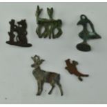 PIECES OF ANCIENT ROMAN BRONZE ANIMAL BROOCHES/FIGURINES