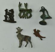 PIECES OF ANCIENT ROMAN BRONZE ANIMAL BROOCHES/FIGURINES