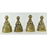 VICTORIAN LARGE HEAVY ENGLISH BRASS LADY BELLS