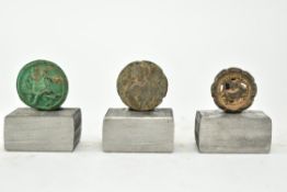 THREE GREEK / ROMAN INSPIRED TOKENS COINS