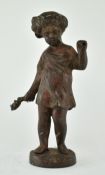 18TH CENTURY BRONZE BOY WITH GRAPES STATUE