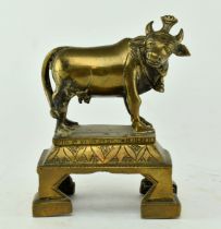 18TH CENTURY INDIAN BRASS HOLY COW NANDI FIGURINE