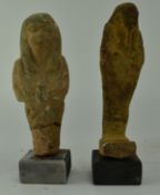 TWO TERRACOTTA EGYPTIAN MUMMY FIGURES
