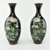 EARLY 20TH CENTURY JAPANESE CLOISONNE ENAMEL VASES