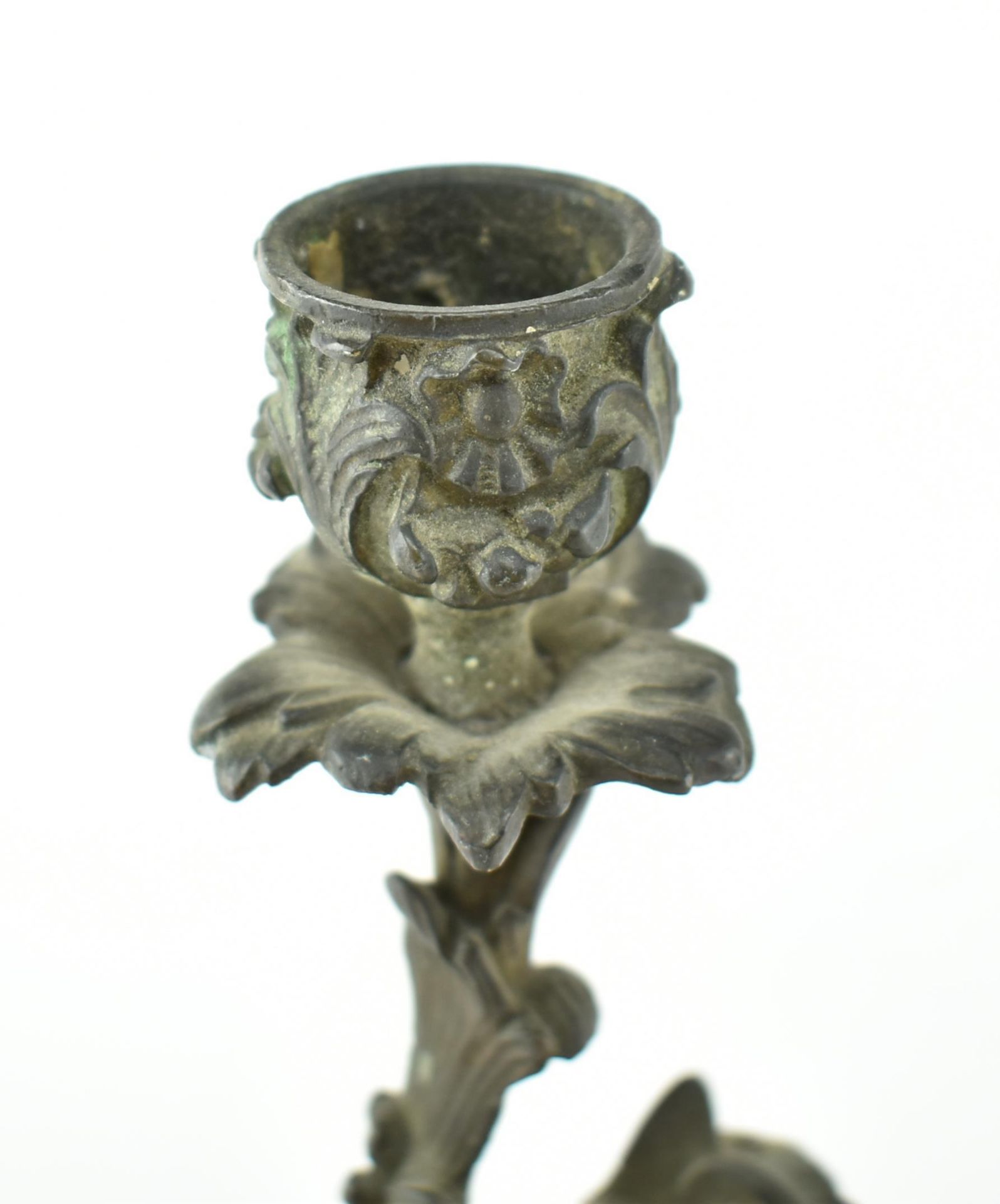 TWO 19TH CENTURY AND LATER EUROPEAN CANDLESTICKS - Image 2 of 7