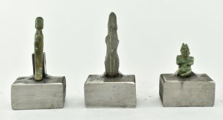 COLLECTION OF THREE AMULET HUMANOID FIGURINES
