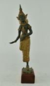 20TH CENTURY THAI GOLD GILT BRONZE FEMALE DANCER