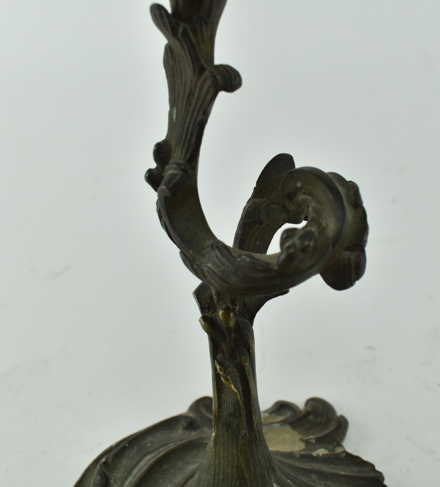 TWO 19TH CENTURY AND LATER EUROPEAN CANDLESTICKS - Image 3 of 7