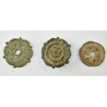 GROUP OF THREE ANCIENT ROMAN BRONZE BROOCHES
