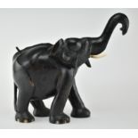 HAND CARVED EBONY WOOD ELEPHANT ORNAMENT