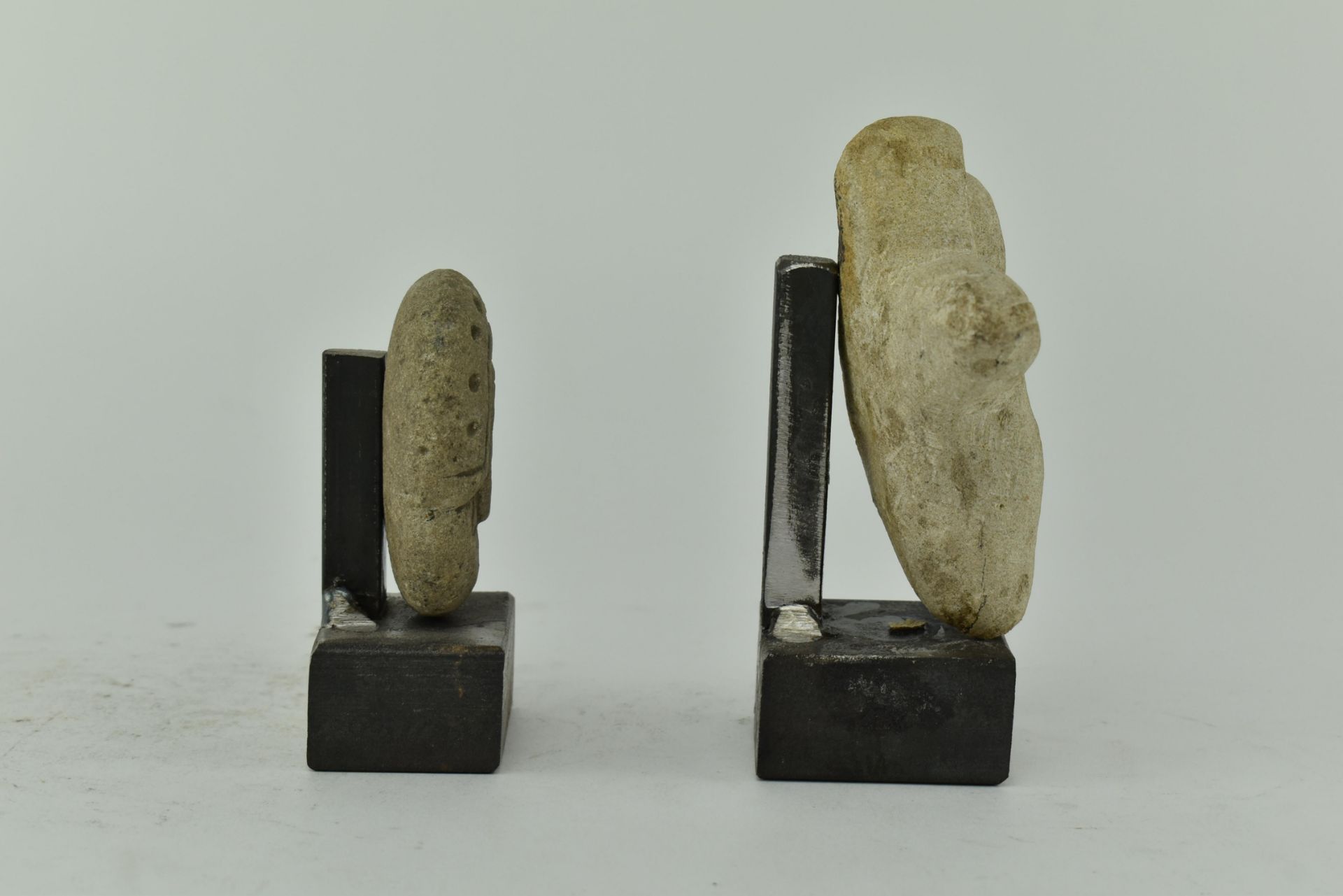 SOUTH AMERICAN PUMICE EARTHENWARE FIGURES ON STANDS - Image 2 of 4