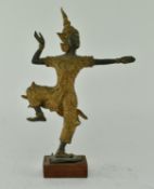 20TH CENTURY THAI BRONZE OF GILT PRINCE RAMA STATUE