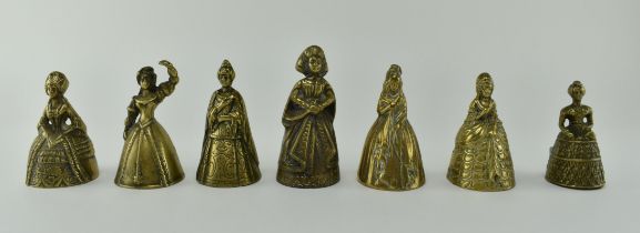 GROUP OF 18TH CENTURY BRASS TABLE LADY BELLS