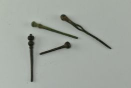 COLLECTION OF EIGHT ANCIENT ROMAN BRONZE HAIR/DRESS PINS