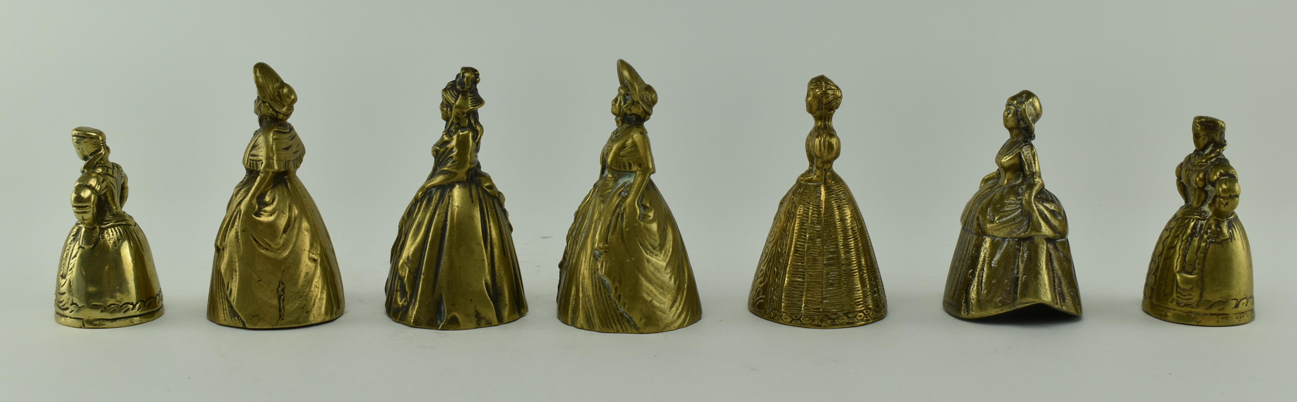 GROUP OF 18TH CENTURY BRASS LADY TABLE BELLS - Image 4 of 5