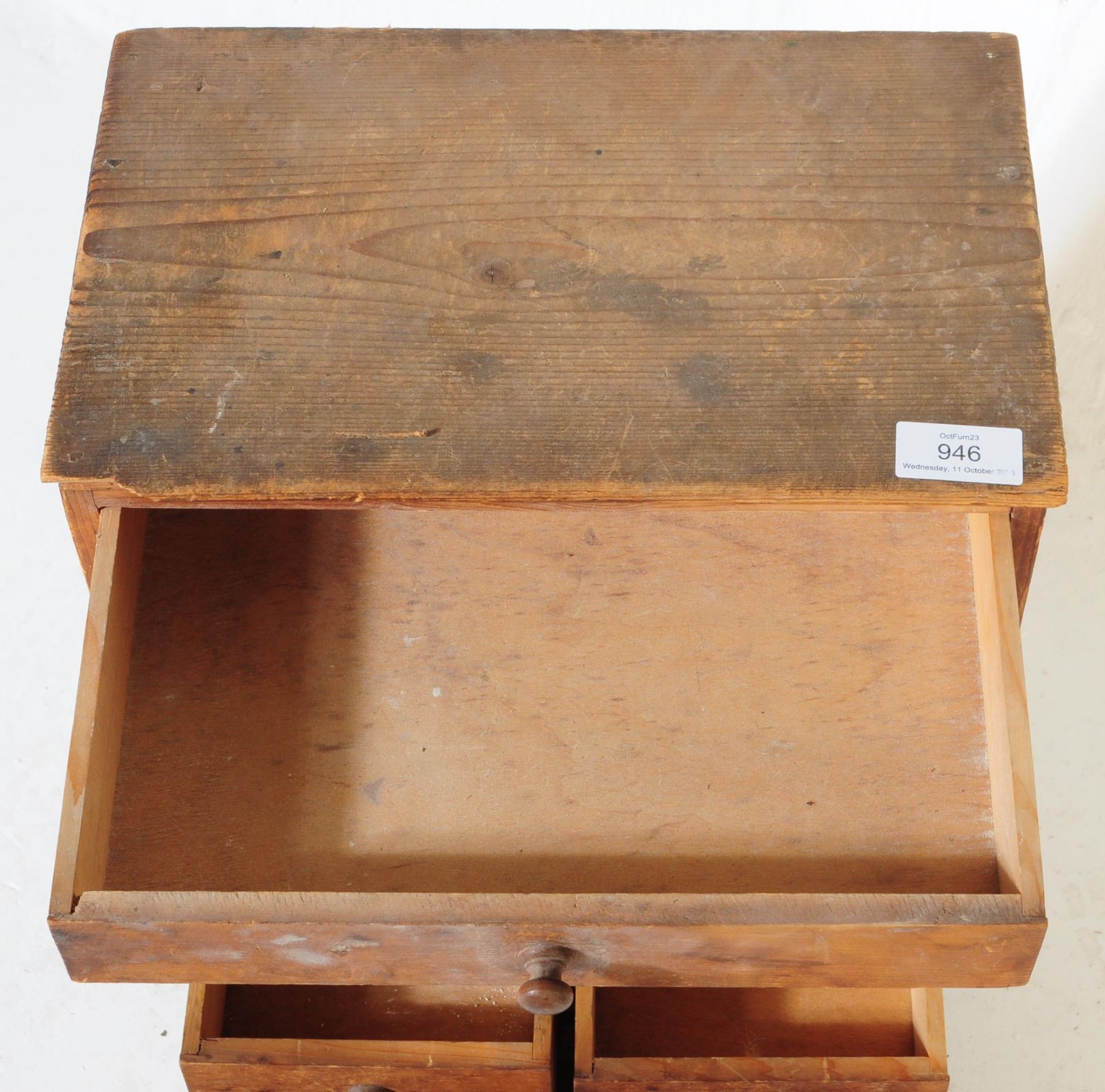 19TH CENTURY VICTORIAN PINE WATCHMAKERS CHEST - Image 5 of 6