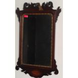 19TH CENTURY GILT FRAMED MAHOGANY PIER MIRROR