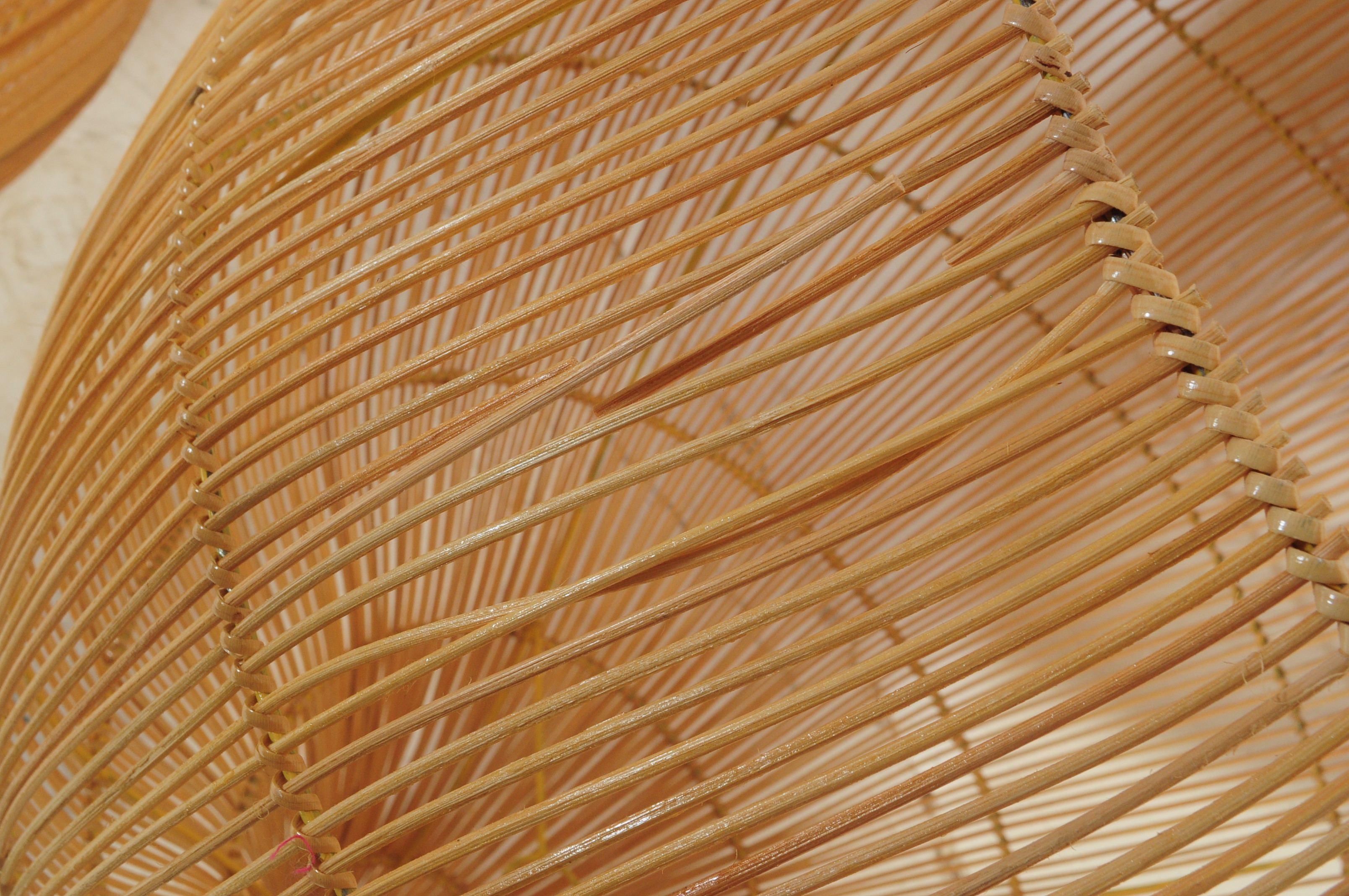 RETRO BAMBOO / WICKER CEILING / STANDARD LAMP LIGHT SHADE - Image 5 of 8