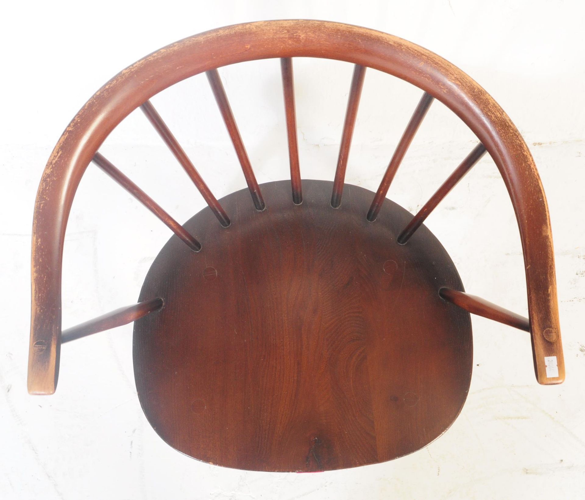 RETRO 20TH CENTURY ERCOL BEECH / ELM NURSING CHAIR - Image 3 of 5