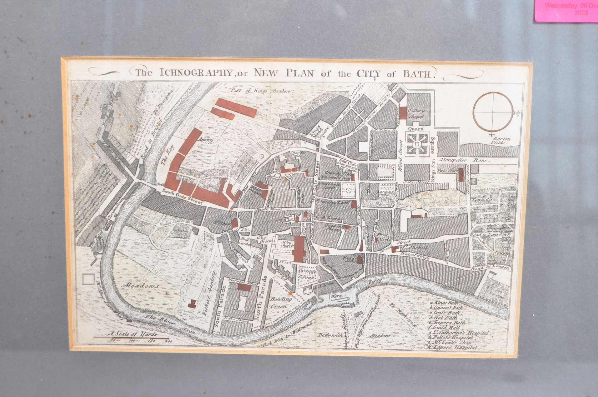 THE ICHNOGRAPHY OF NEW PLAN OF THE CITY OF BATH & ANOTHER - Image 3 of 6