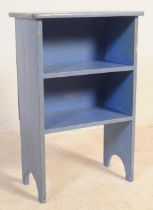 VINTAGE 20TH CENTURY PAINTED BLUE BOOKCASE