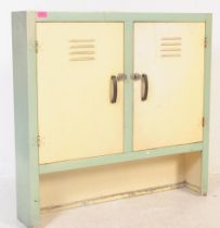 RETRO 20TH CENTURY METAL KITCHEN TWO TONE CUPBOARD