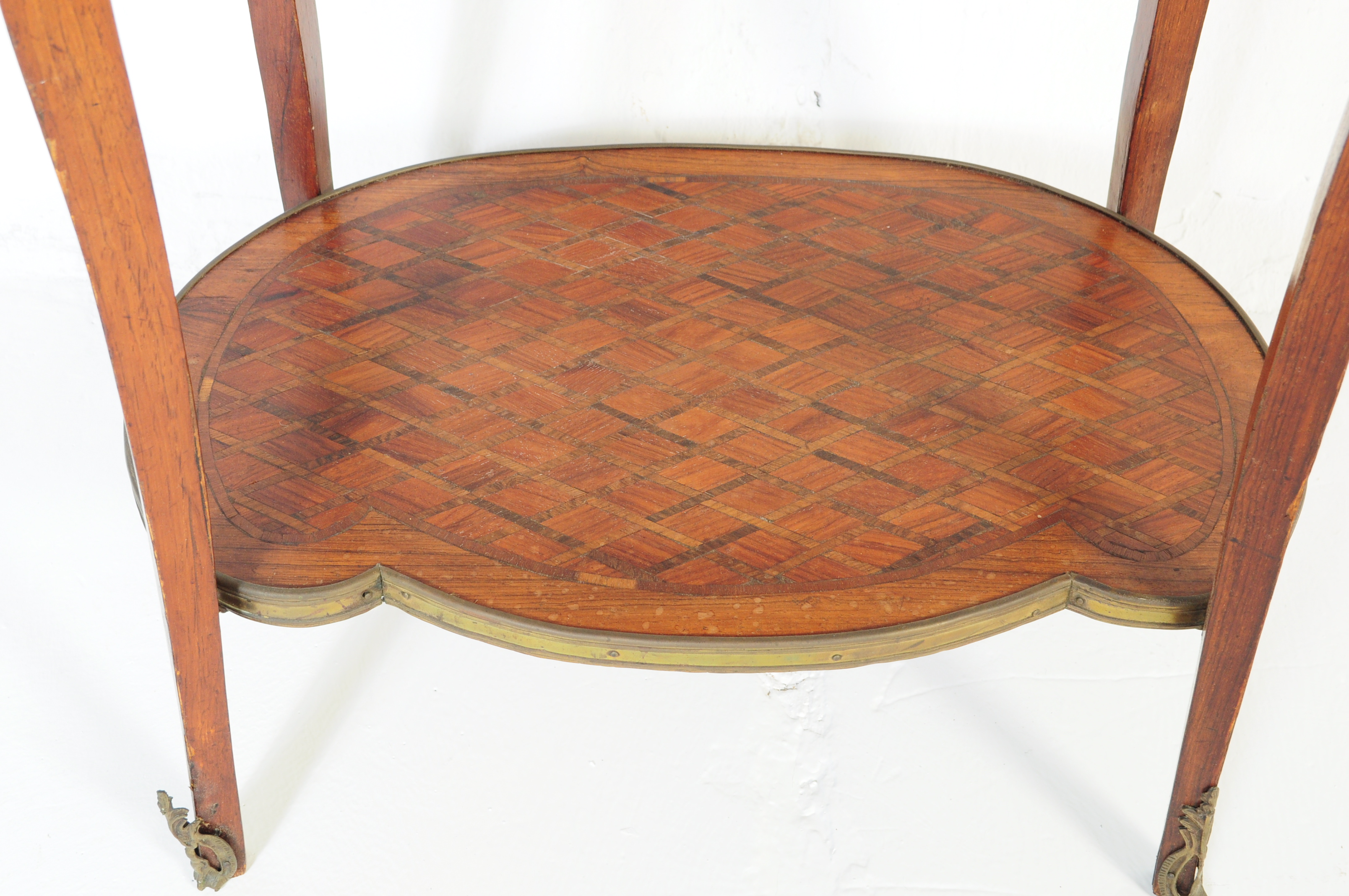 19TH CENTURY LOUIS XVI STYLE MARQUETRY LAMP TABLE - Image 5 of 7