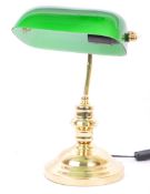 VINTAGE 20TH CENTURY BANKERS OFFICE TABLE LAMP