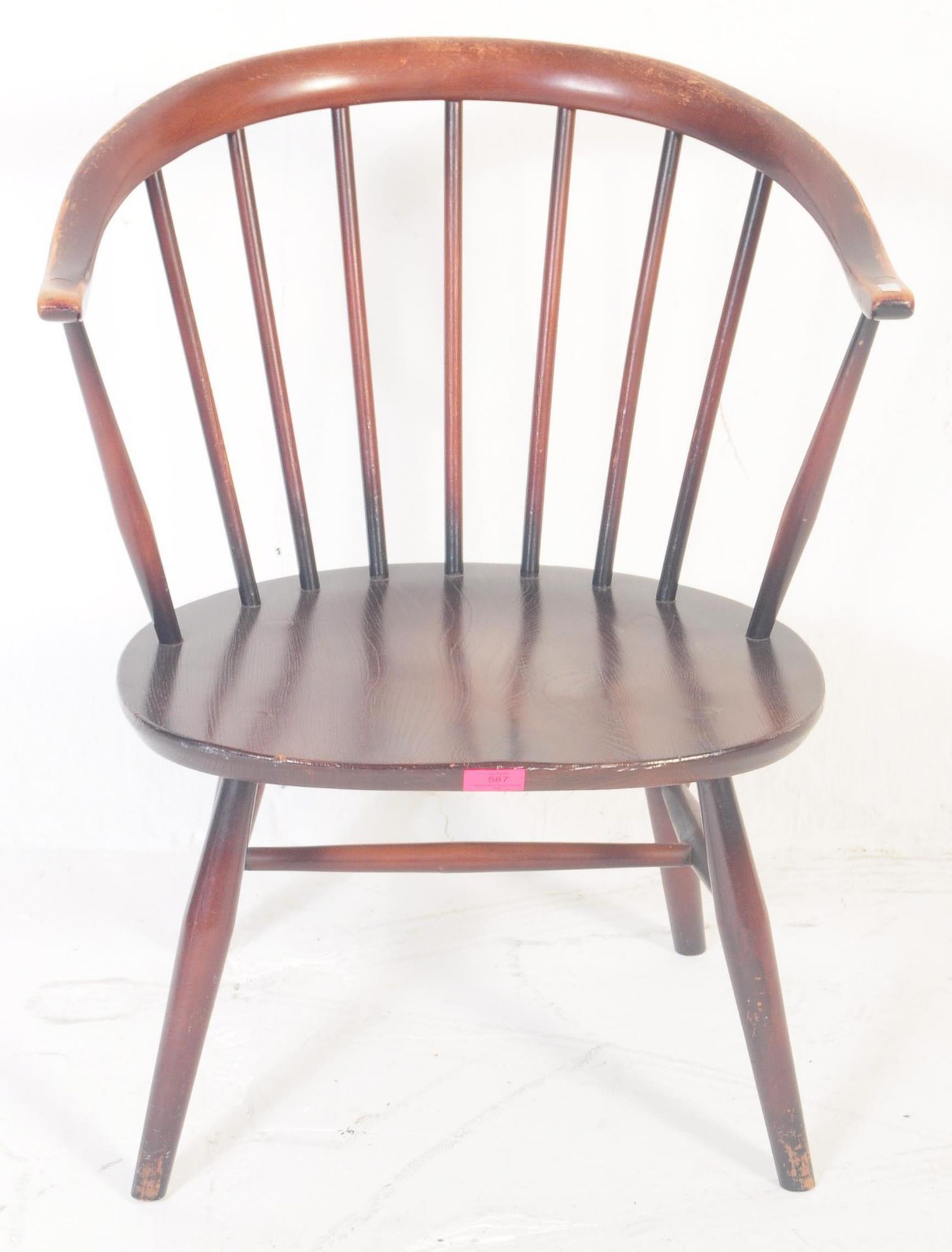 RETRO 20TH CENTURY ERCOL BEECH / ELM NURSING CHAIR - Image 2 of 5