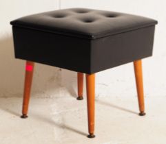 SHERBOURNE MID CENTURY 1960S BLACK VINYL SEWING BOX