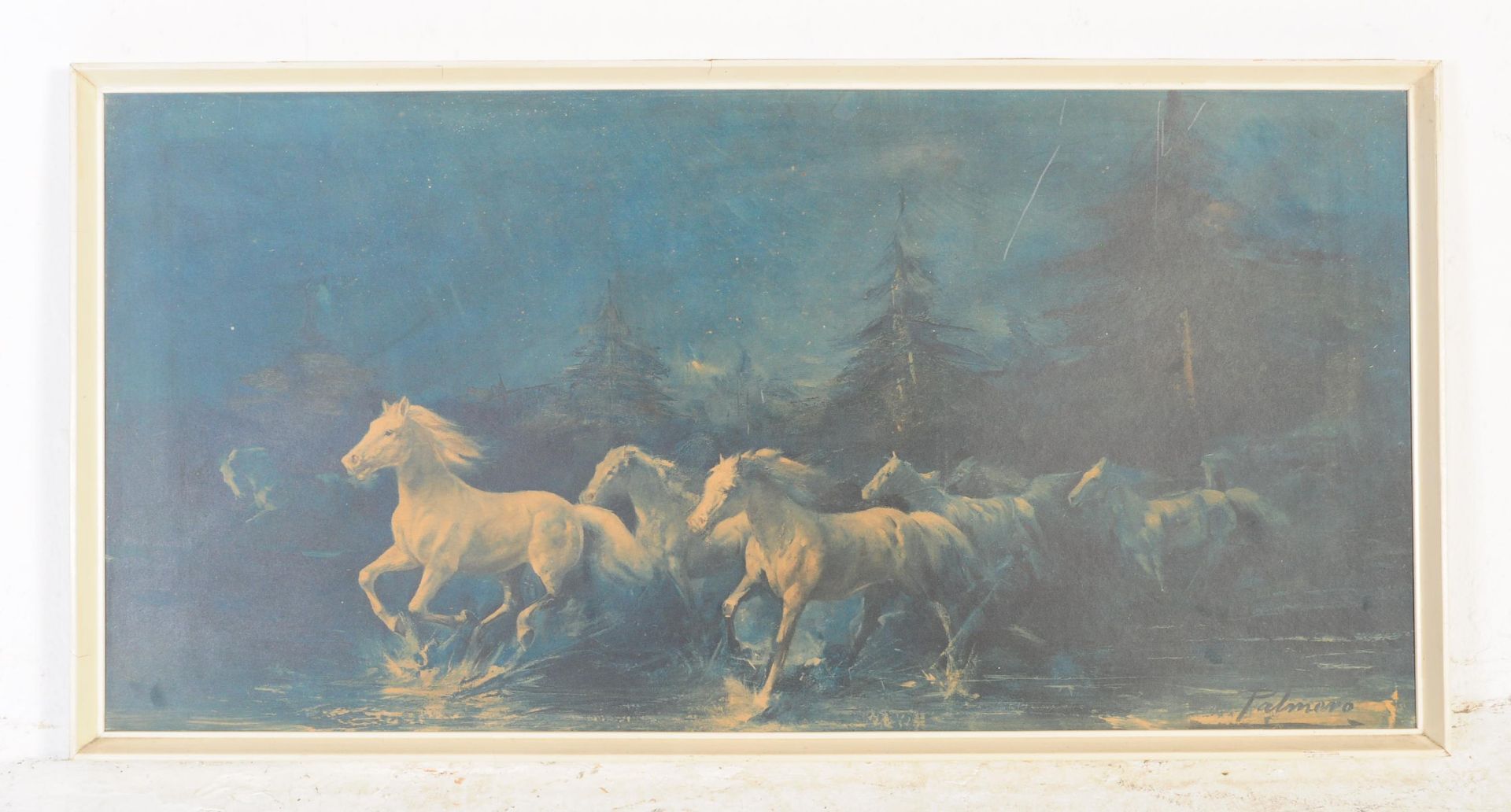 HORSES OF THE NIGHT PRINT ON BOARD BY ALFREDO PALMERO